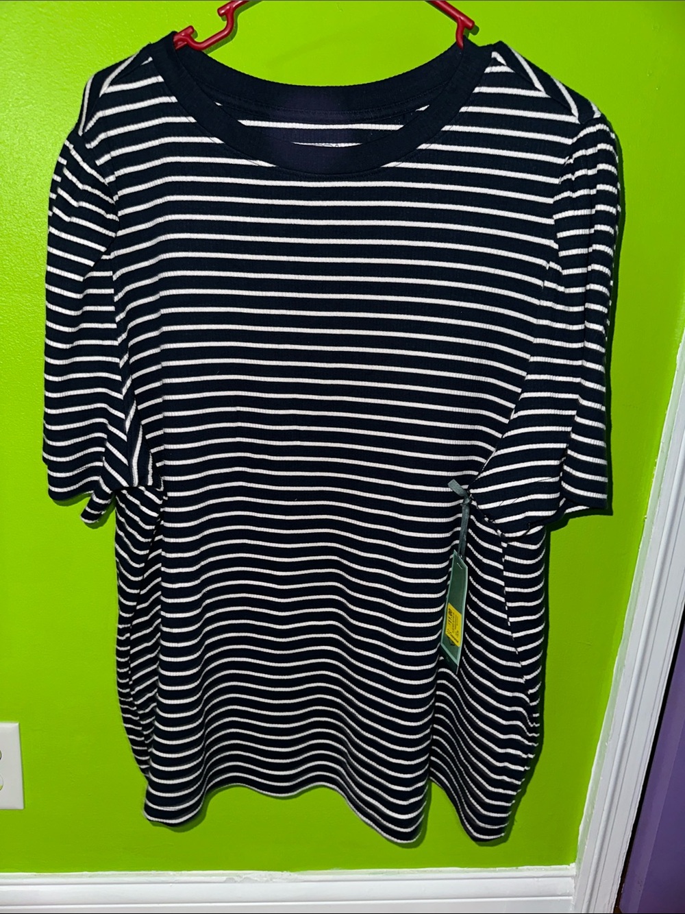 Terra & Sky Navy and White Striped Short Sleeve Tee